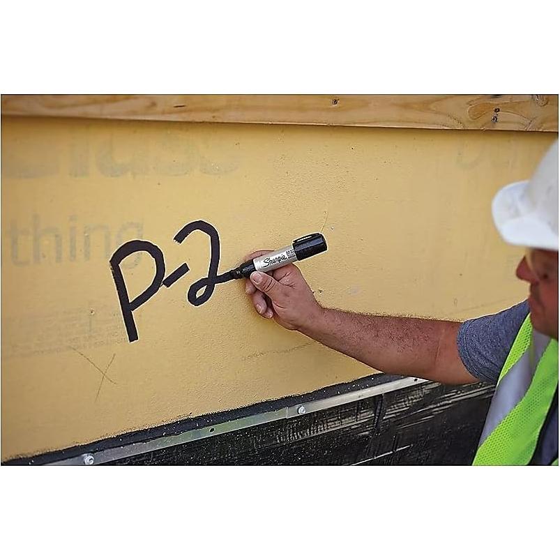 Marcadores Permanentes Sharpie Magnum, Punta Cincel, Negro, 12 Unidades