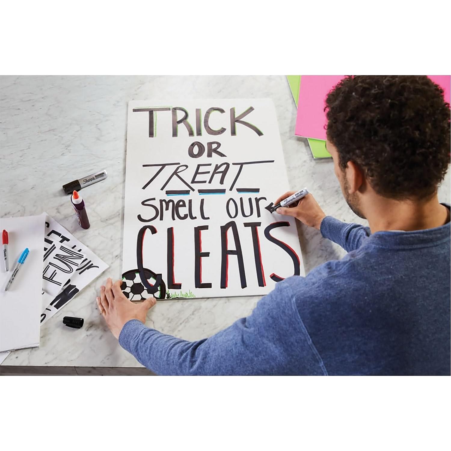 Marcadores Permanentes Sharpie Magnum, Punta Cincel, Negro, 12 Unidades