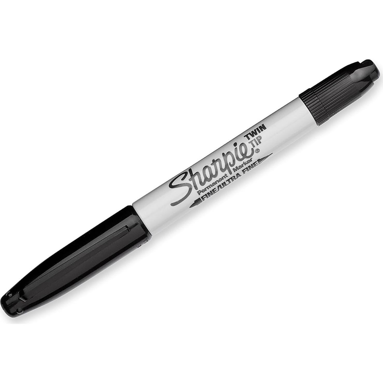 Marcadores Permanentes Sharpie Punta Doble Negros - Paquete de 12