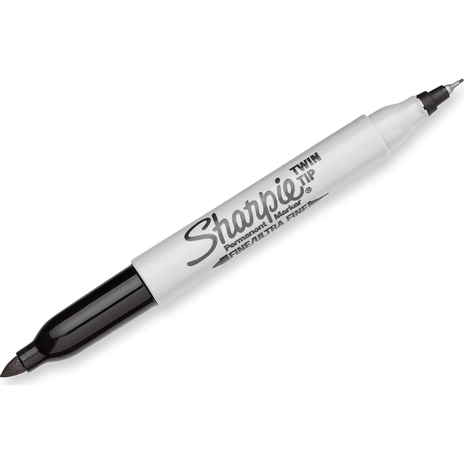 Marcadores Permanentes Sharpie Punta Doble Negros - Paquete de 12