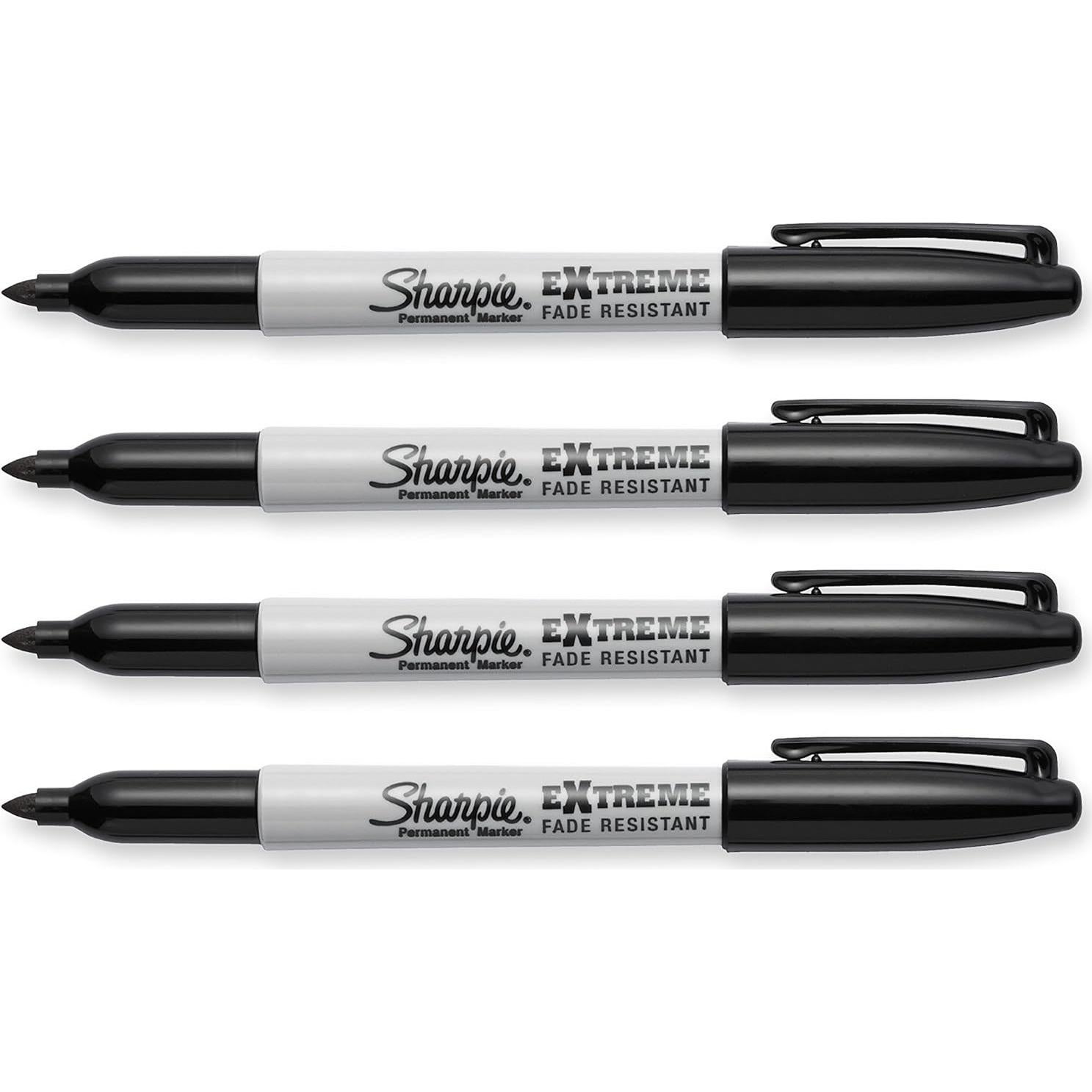 Marcadores Permanentes Sharpie Extreme Punta Fina Negro 4 Unidades