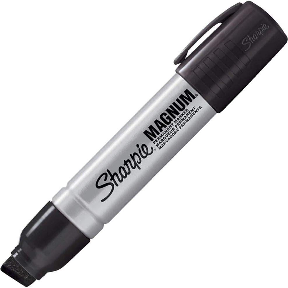 Marcador Permanente Sharpie 44001 Chisel Extra Ancha Negro - Paquete de 4