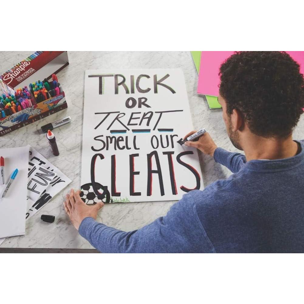 Marcador Permanente Sharpie 44001 Chisel Extra Ancha Negro - Paquete de 4