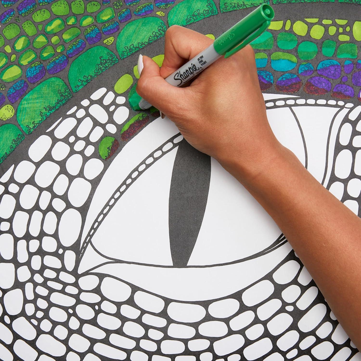 Marcador Permanente Ultra Fino Sharpie 37003 Azul Paquete 12