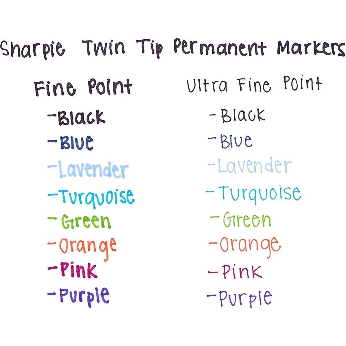 Marcadores Permanentes Sharpie Punta Doble 12 Unidades Negro