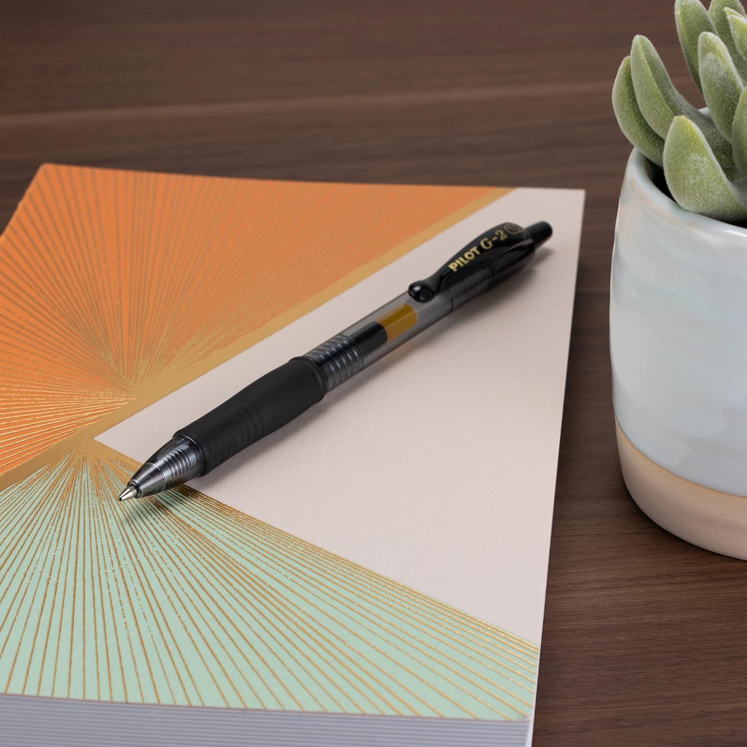 Bolígrafos de Gel Pilot G2, 12 Unidades, Tinta Negra, Punta 1.0mm