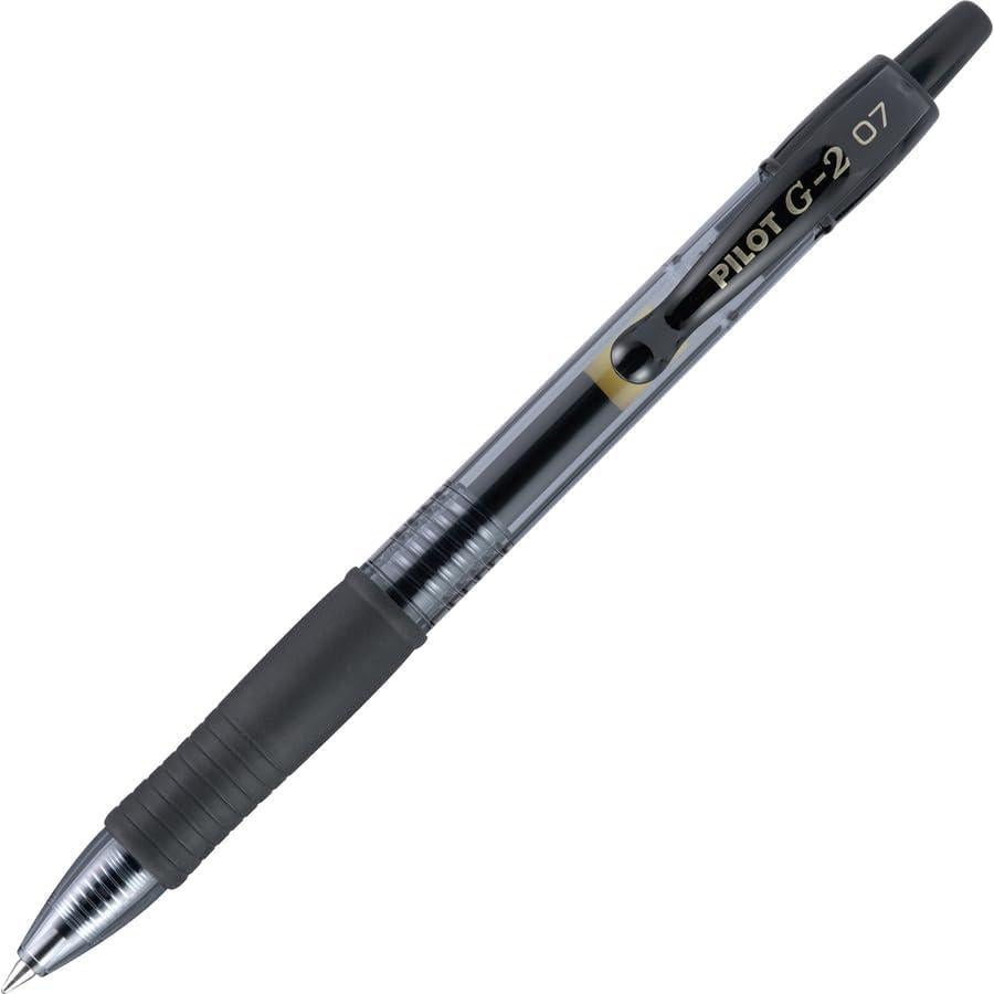 Bolígrafo de Gel Pilot G2 Retráctil 0.7 mm Tinta Negra 36 Unidades