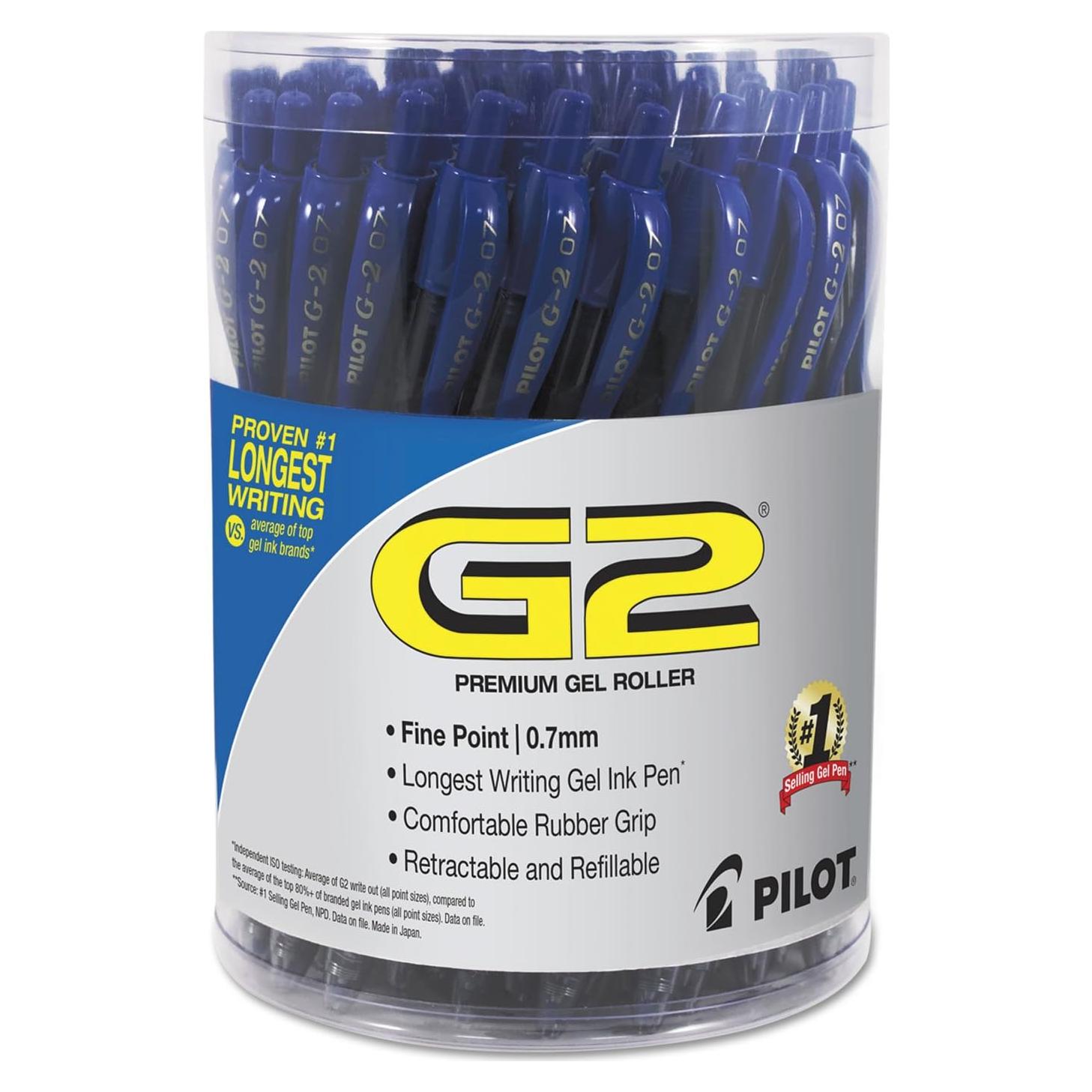 Bolígrafo de Gel Retráctil Pilot G2 0.7mm Azul 36 Unidades
