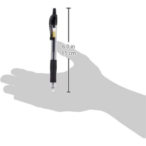 Bolígrafos de Gel Pilot G2, Punta Extra Fina 0.5 mm, 12 Unidades, Negro