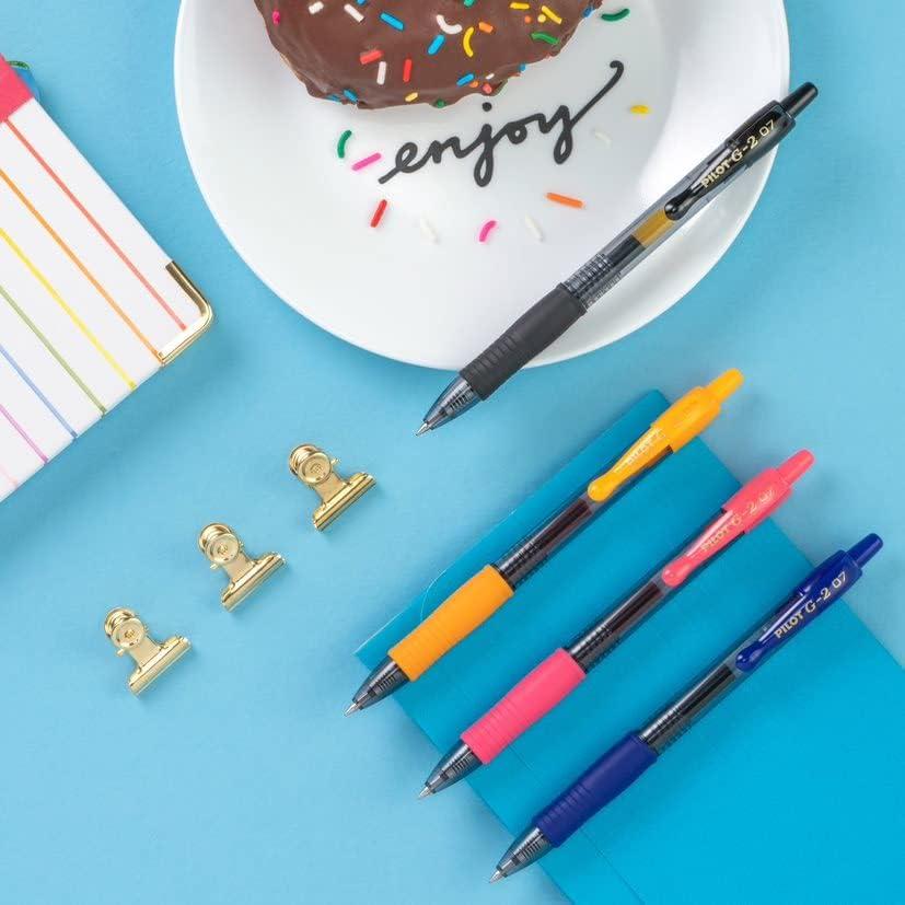 Bolígrafos de Gel Pilot G2 0.7 mm Negros - Paquete de 20 Unidades