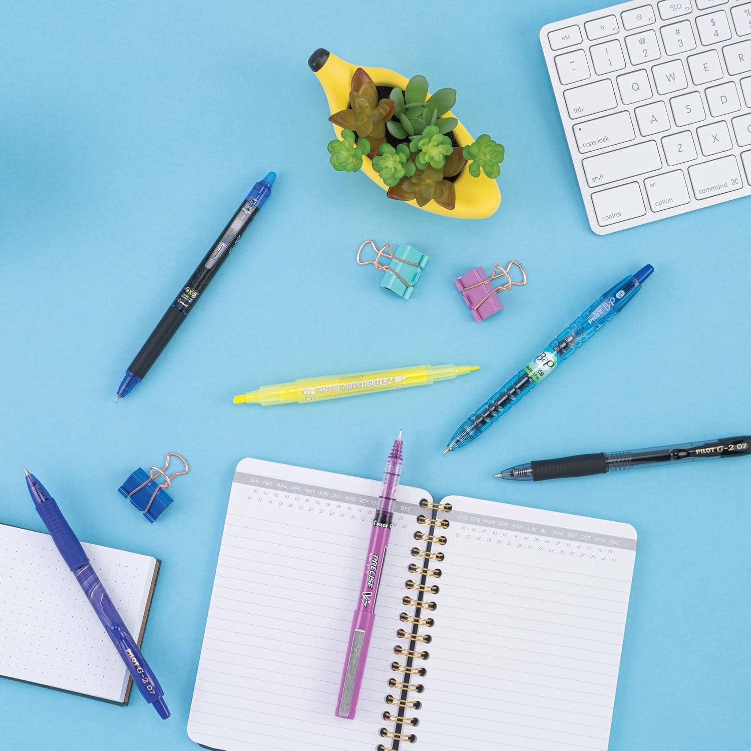 Bolígrafos de Gel Pilot G2, Punta Extra Fina 0.5 mm, 14 Pzs, Negro