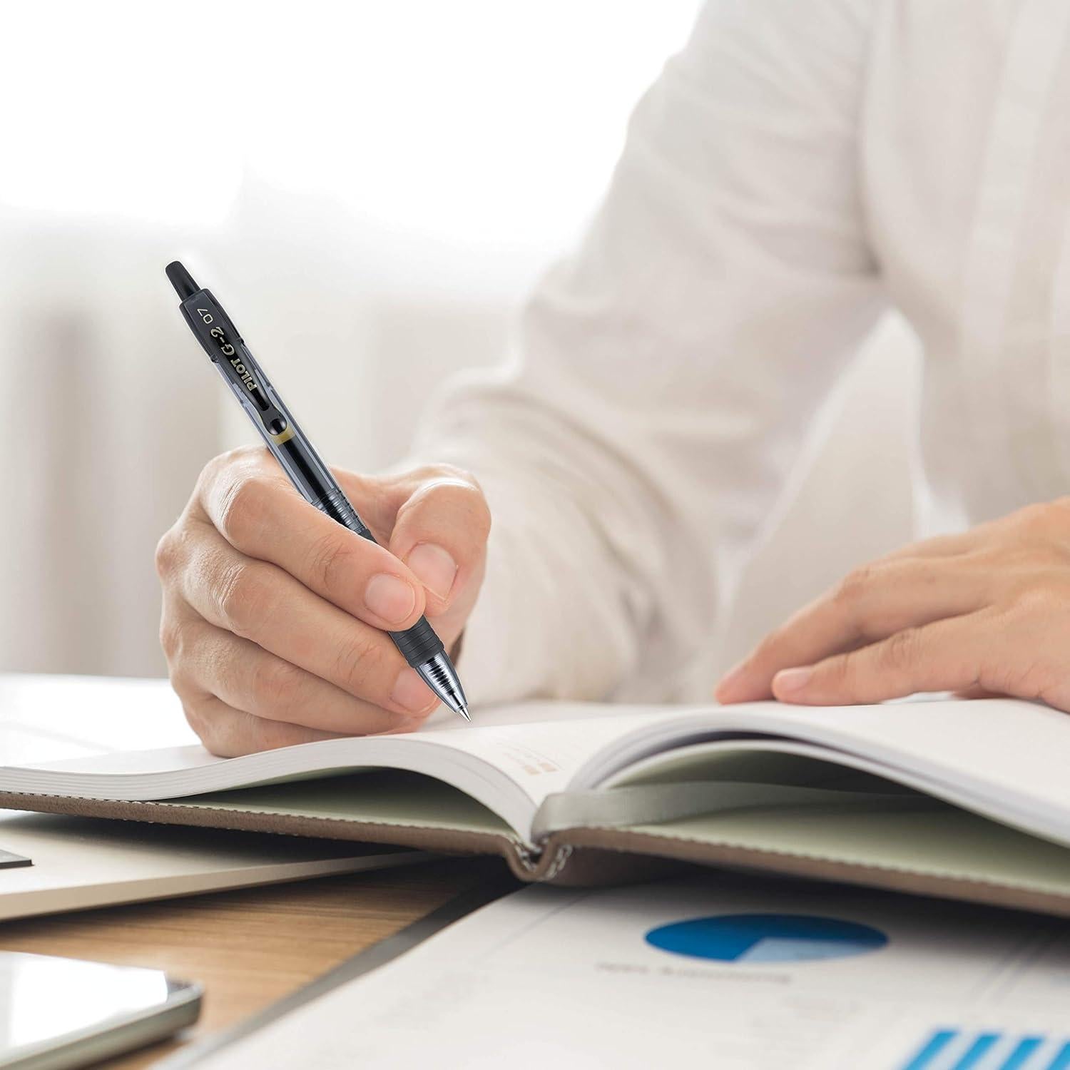 Bolígrafos de Gel Pilot G2, Punta Gruesa 1 mm, 36 Unidades