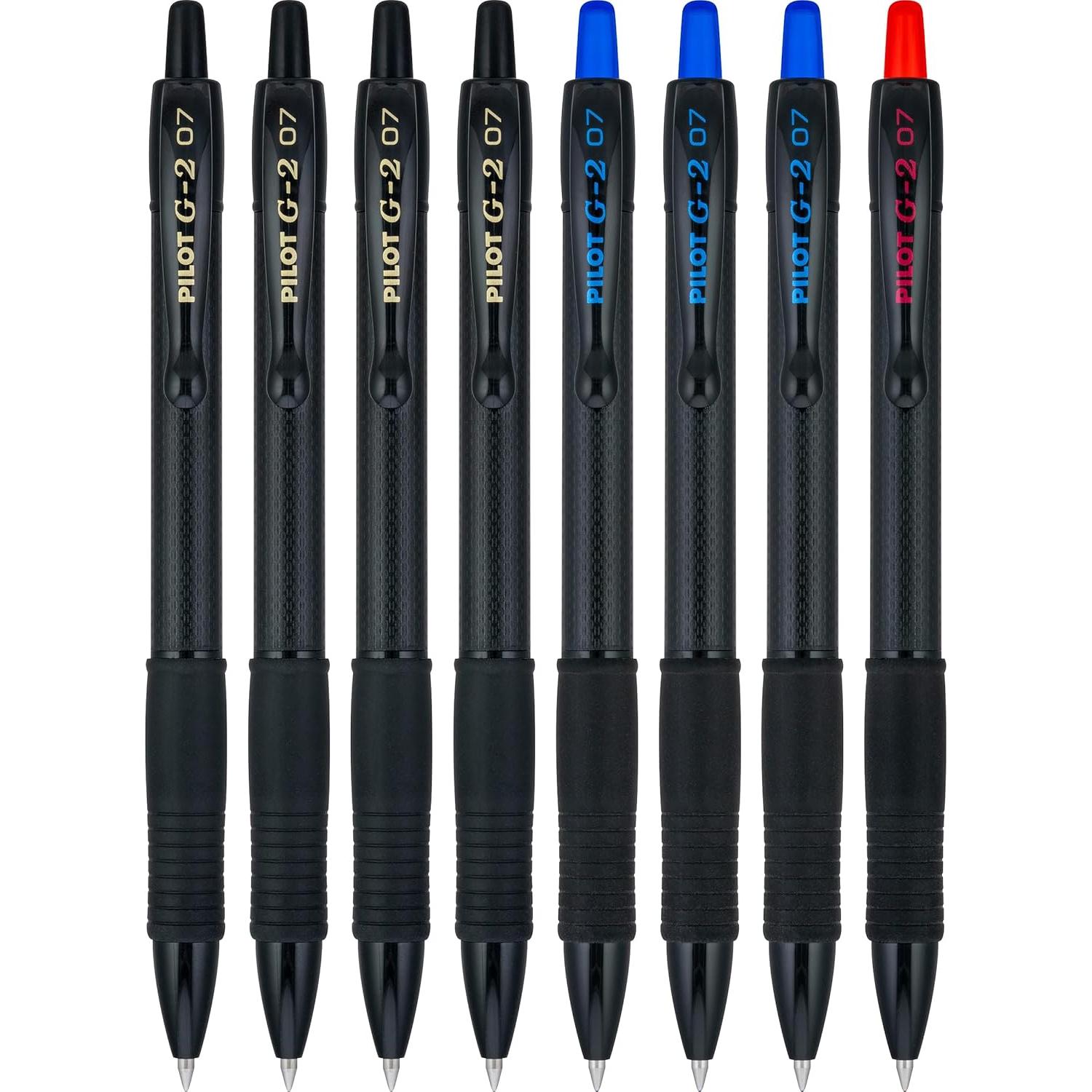 Bolígrafos de Gel Premium PILOT G2 Edge 8ct Punta Fina 0.7mm