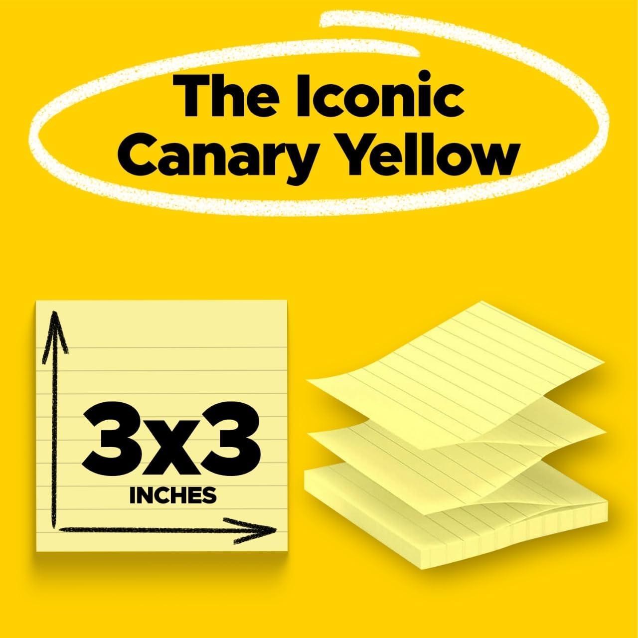 Dispensador de Notas Post-it 7.62x7.62 cm Amarillo Canario 6 Bloc