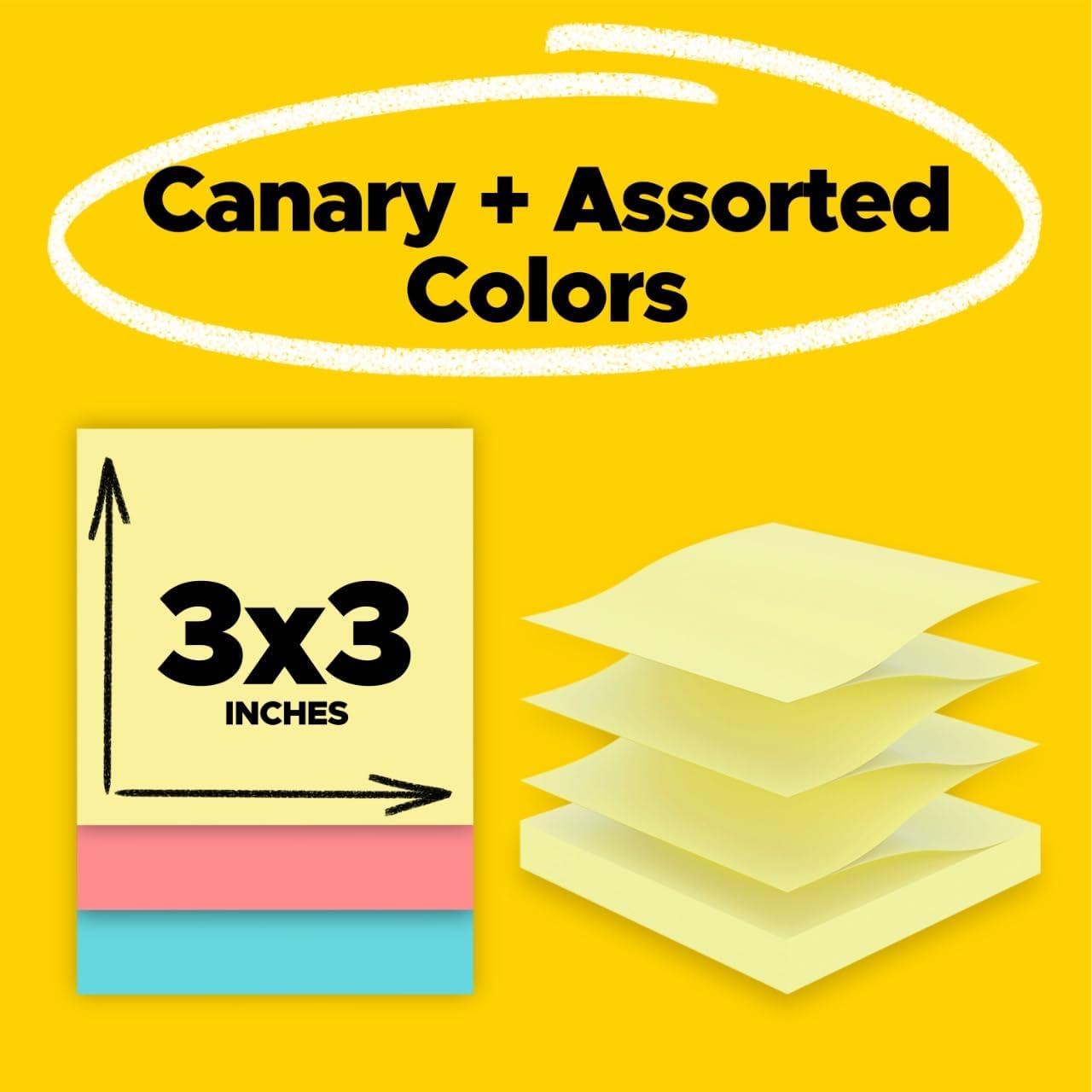 Dispensador de Notas Post-it 7.6x7.6 cm 18 Bloc Colores Variados