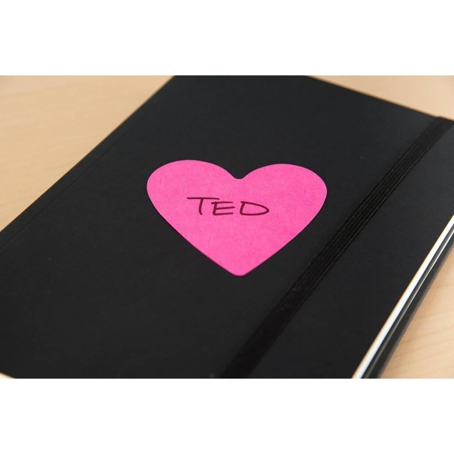 Notas Post-it Súper Adhesivas Corazón 7.6x7.6cm 2 Blocs