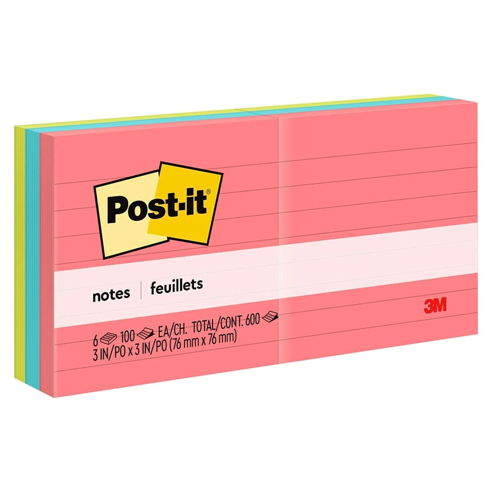 Notas Post-it Poptimista 7.62x7.62 cm 6 blocs colores brillantes
