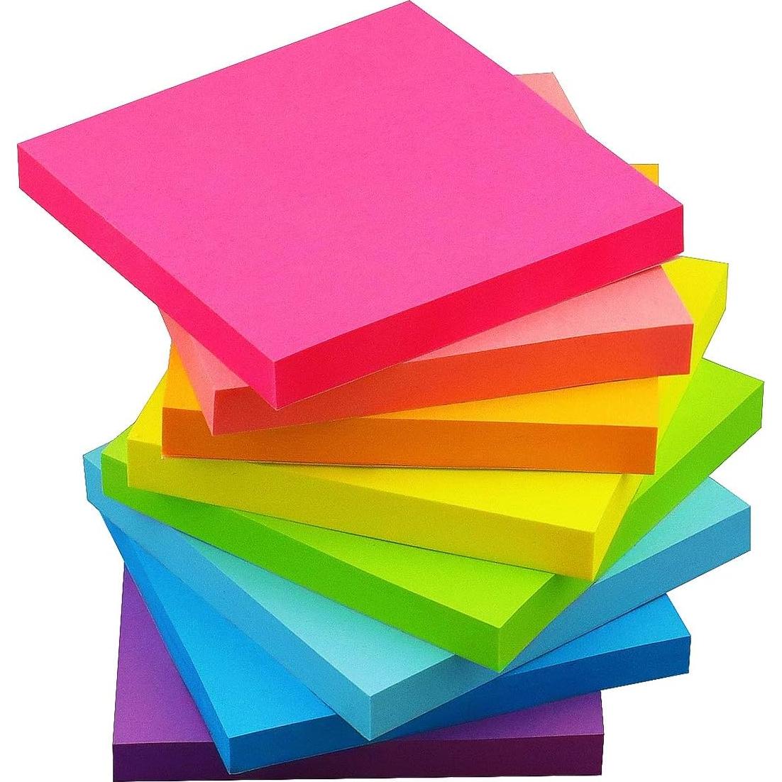 Notas Adhesivas Lobo Oriental 16 Pads 90 Hojas 8 Colores