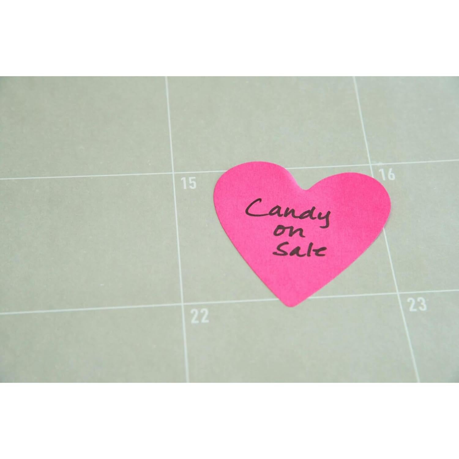 Notas Post-it Corazón 7.4x7.1 cm 2 Bloc 75 Hojas Rosa Fucsia