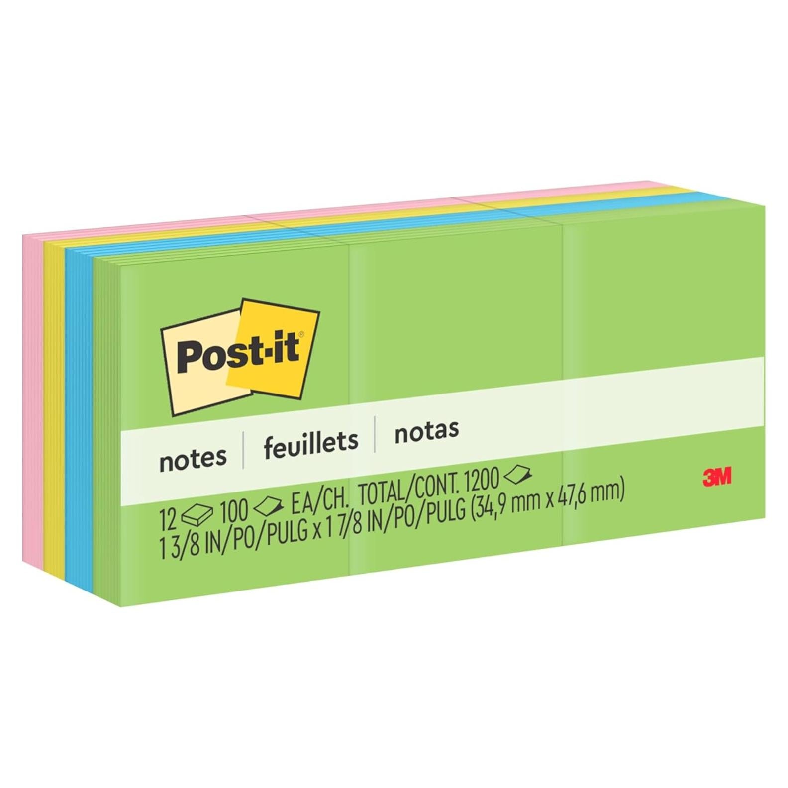 Notas Adhesivas Post-it Fantasía Floral 12 Blocs 3.8x5.1 cm