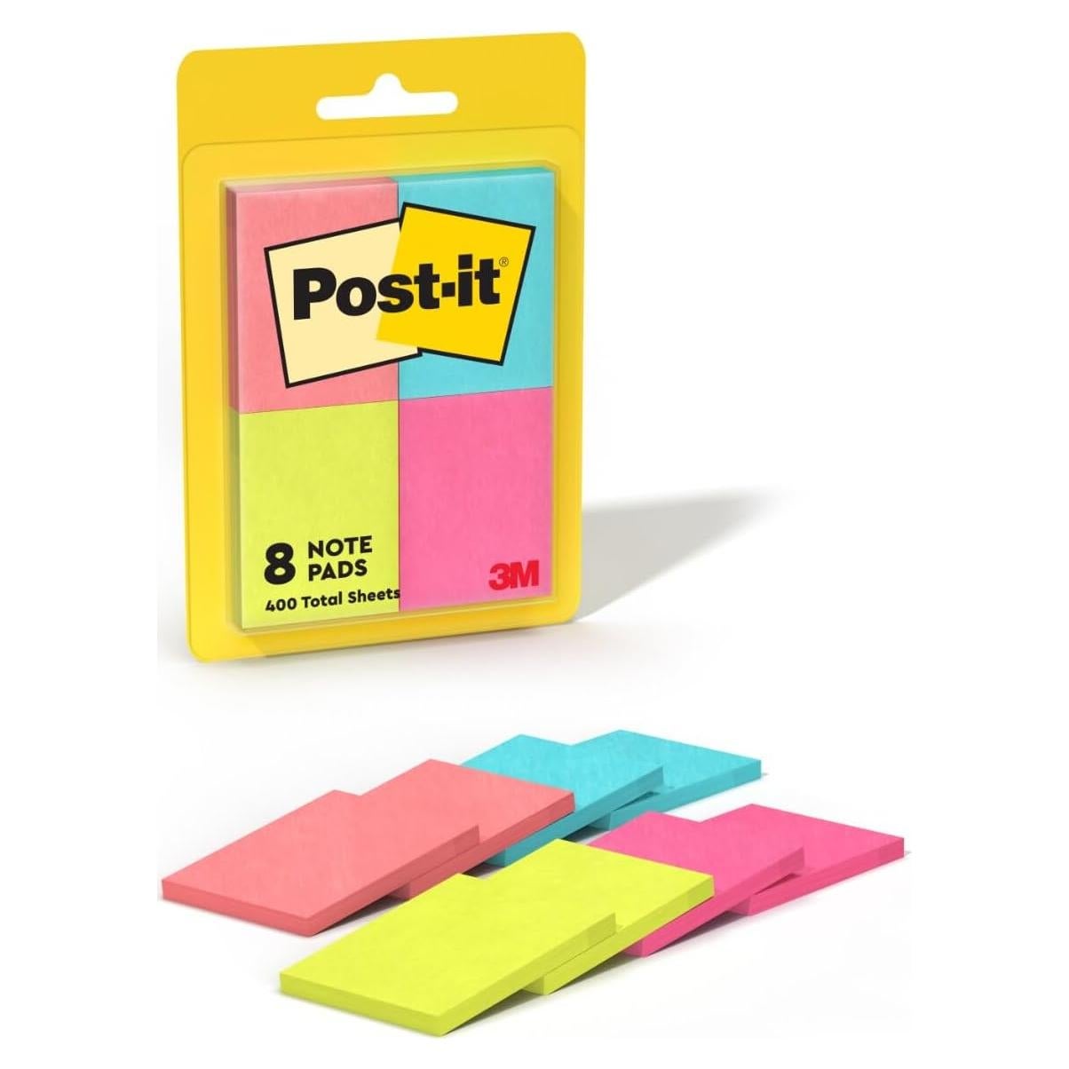 Notas Adhesivas Post-it 3.5x4.8cm 8 Blocs 50 Hojas Cada Uno