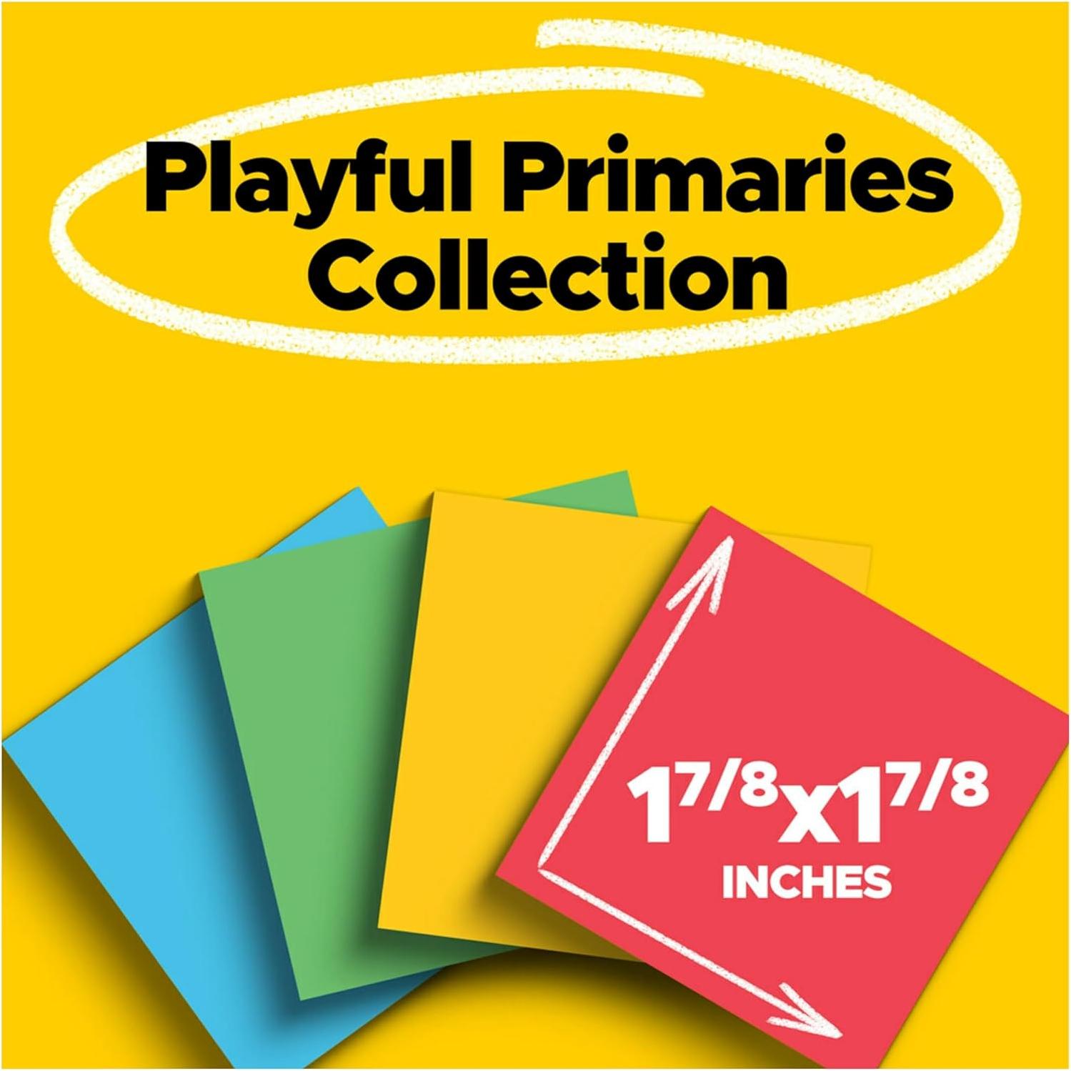 Notas Post-it Súper Adhesivas 8 Blocs 5.08x5.08cm Colores Primarios