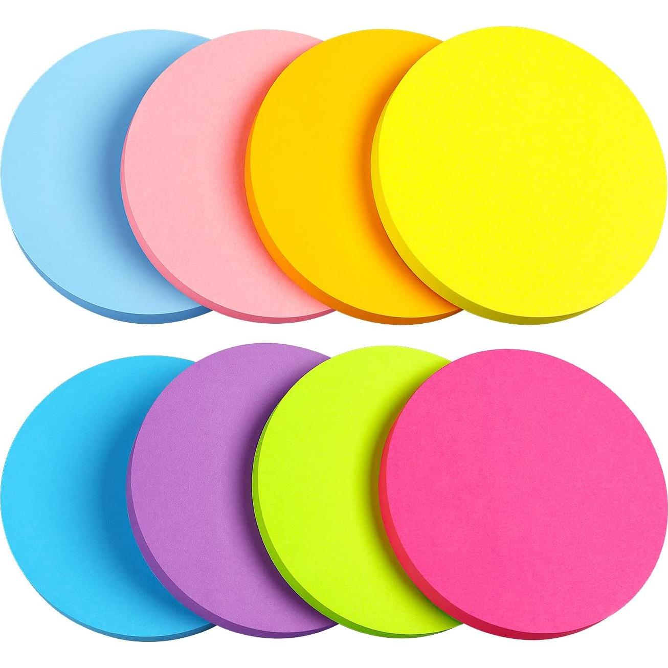 Notas Adhesivas Redondas SIMONA 8 Colores Brillantes 75 Hojas