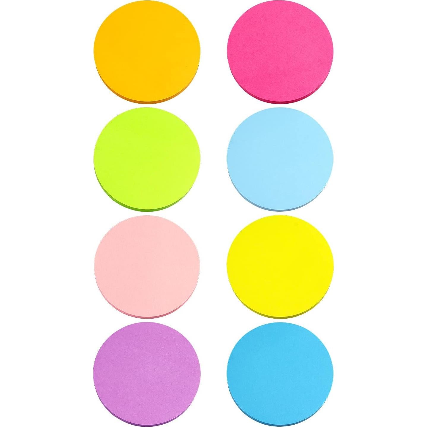 Notas Adhesivas Redondas SIMONA 8 Colores Brillantes 75 Hojas