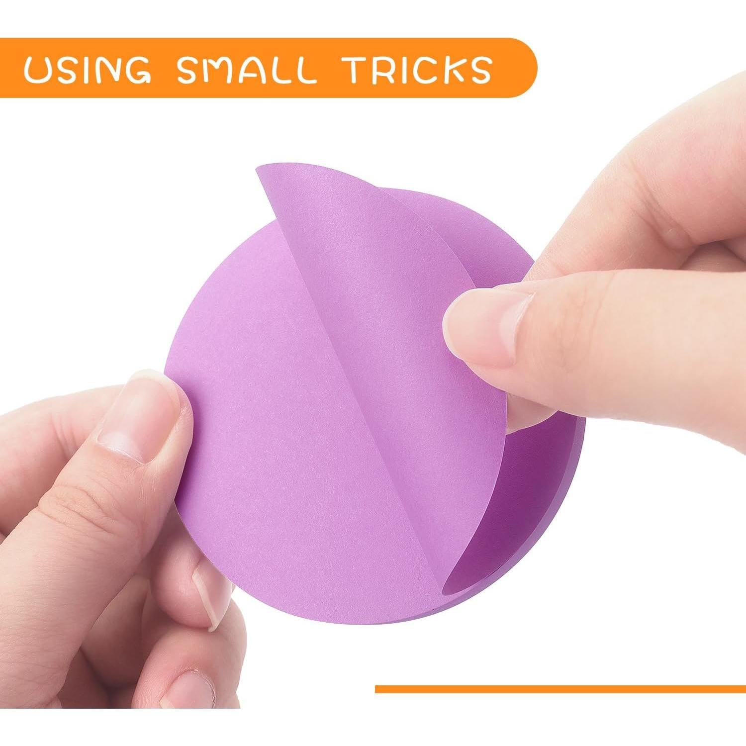 Notas Adhesivas Redondas SIMONA 8 Colores Brillantes 75 Hojas