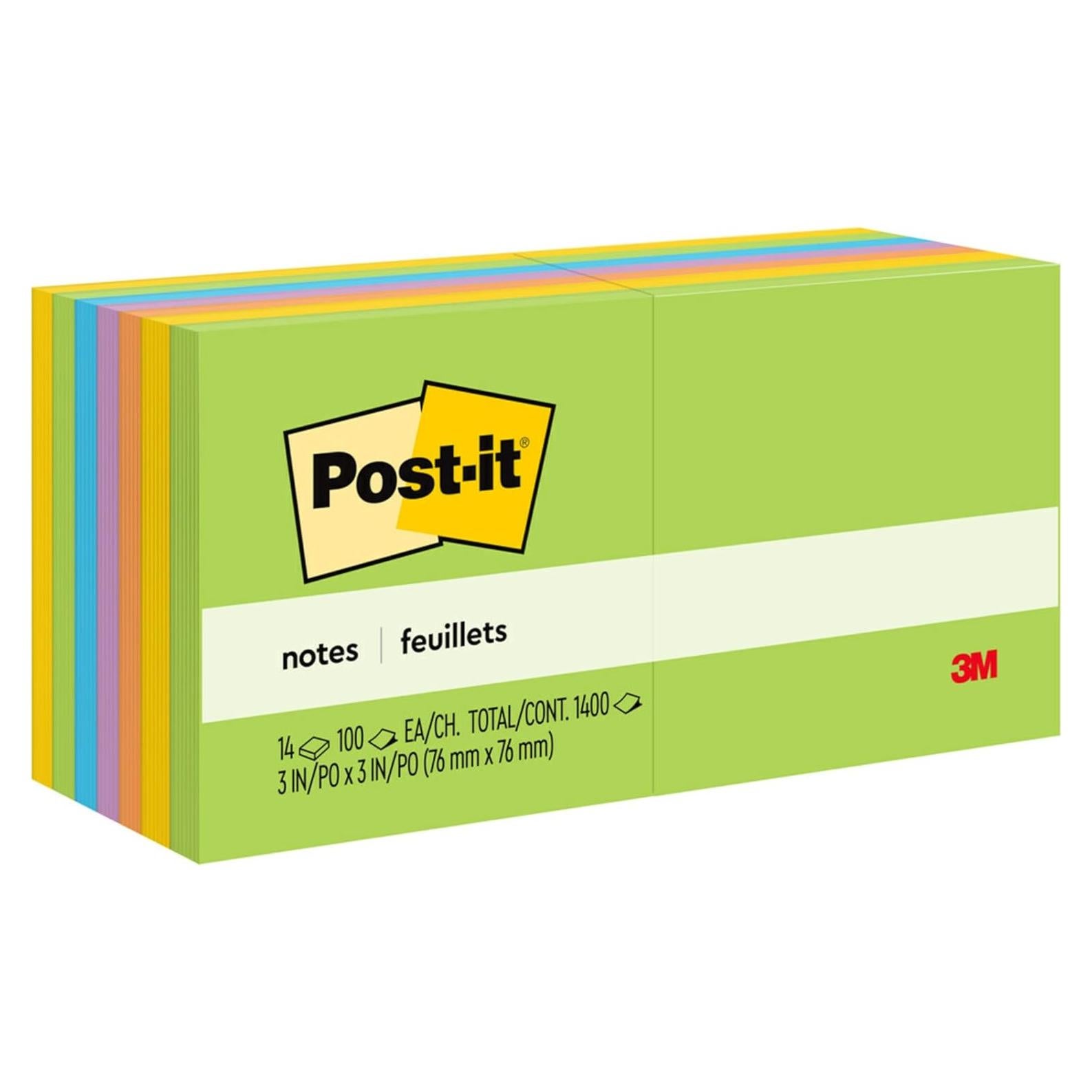 Notas Adhesivas Post-it Fantasía Floral 7.6x7.6 cm 14 Blocs