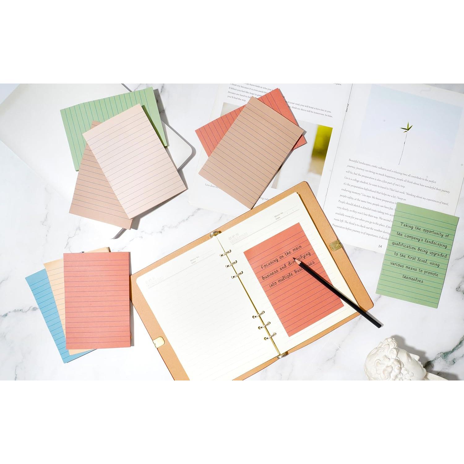 Notas Adhesivas Rayadas YEECOK 10x15 cm Vintage 360 Hojas