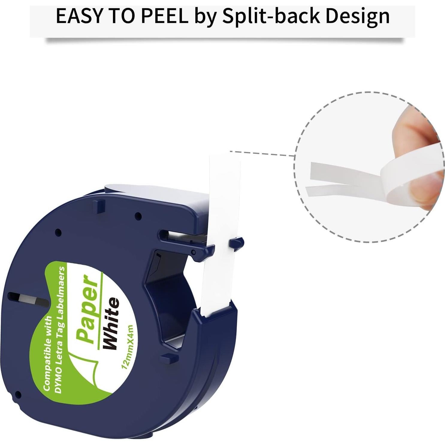 3 Recargas de Etiquetas de Papel HOCALORT para Dymo LetraTag