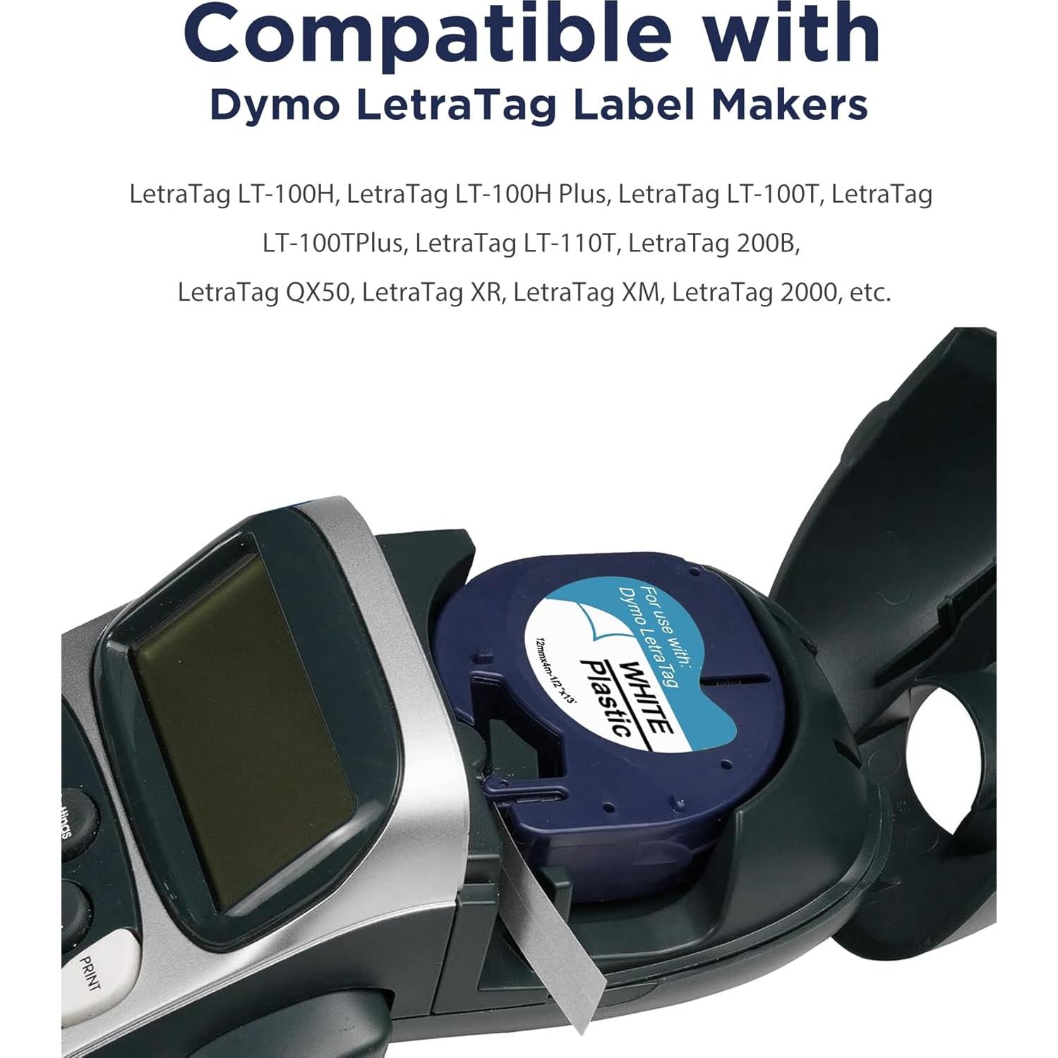 Paquete de 6 Cintas Etiqueta Dymo 91331 12mm x 4m JOJOME