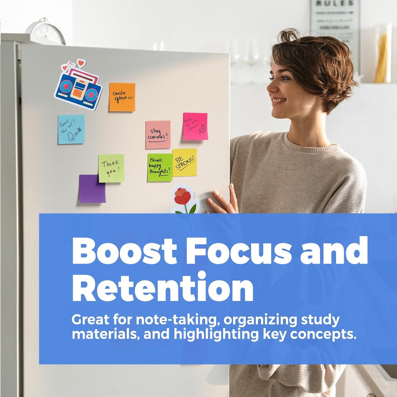 Notas Adhesivas MaxGear 3x3" 16 Almohadillas 960 Hojas