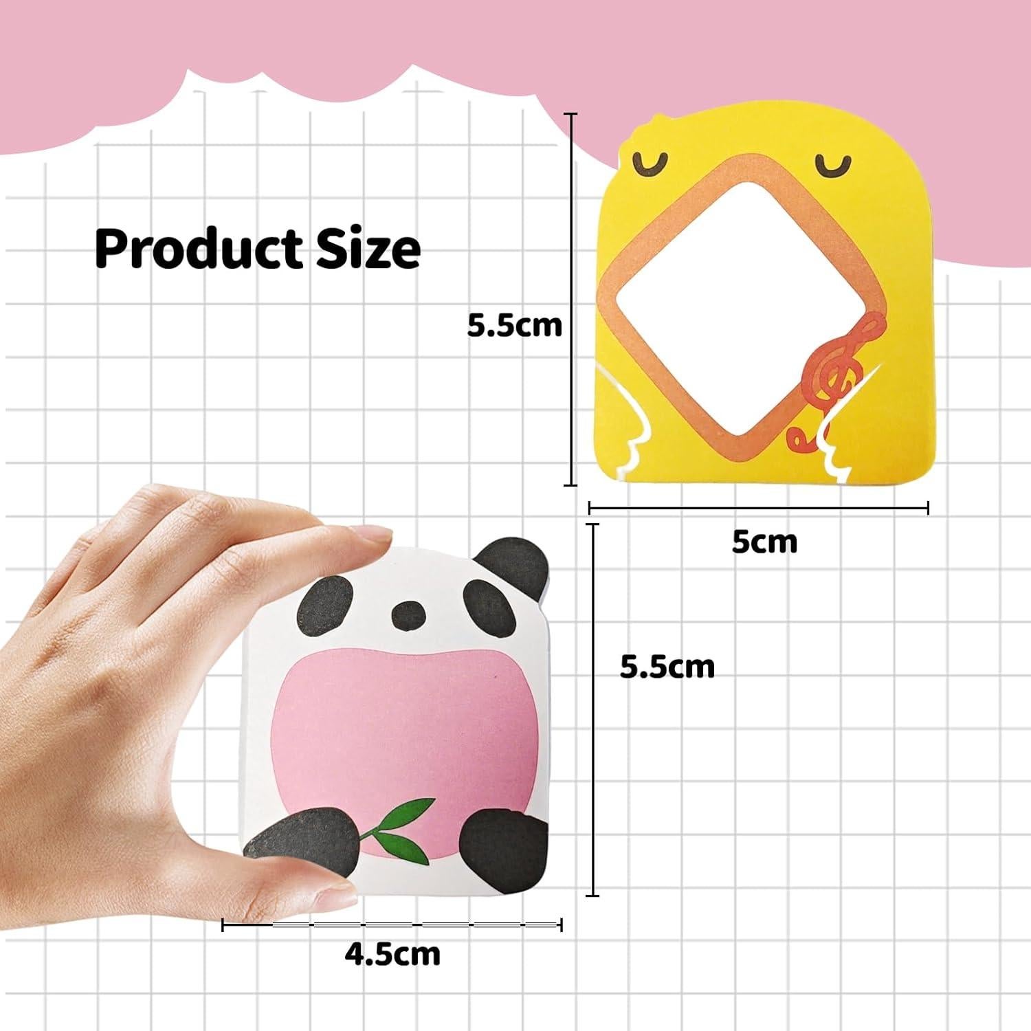 Notas Adhesivas Hganxiu en Formas de Animales - 6 Patrones Coloridos