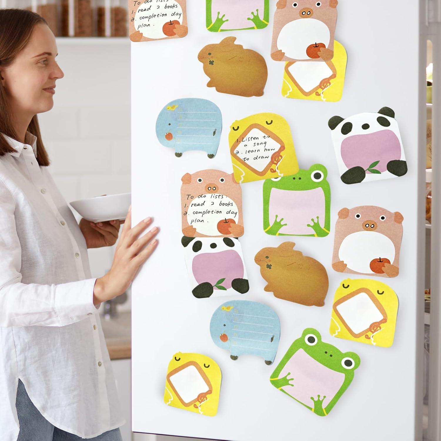 Notas Adhesivas Hganxiu en Formas de Animales - 6 Patrones Coloridos