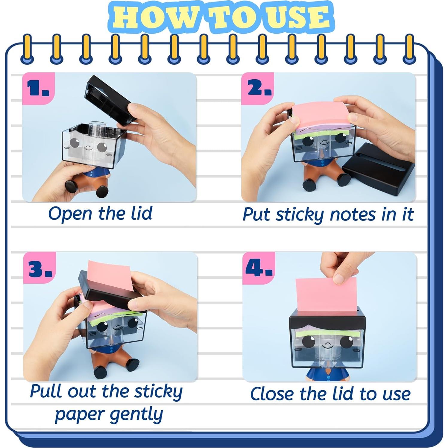 Dispensador de Notas Adhesivas Pop-up Dormercy Azul 7.62x7.62 cm