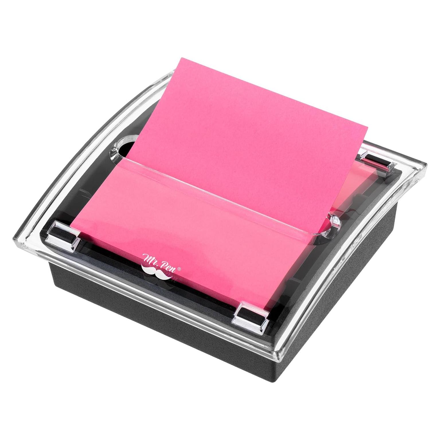 Dispensador de Notas Adhesivas Pop-Up Mr. Pen, Acrílico, Negro