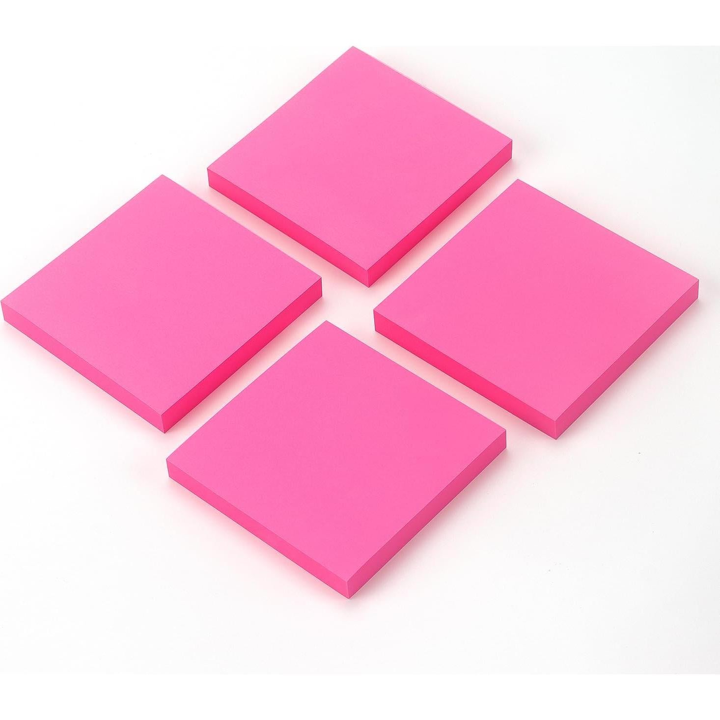 Notas Adhesivas 7.62x7.62 cm Osboo Rojo Rosa 4 Pads 360 Hojas