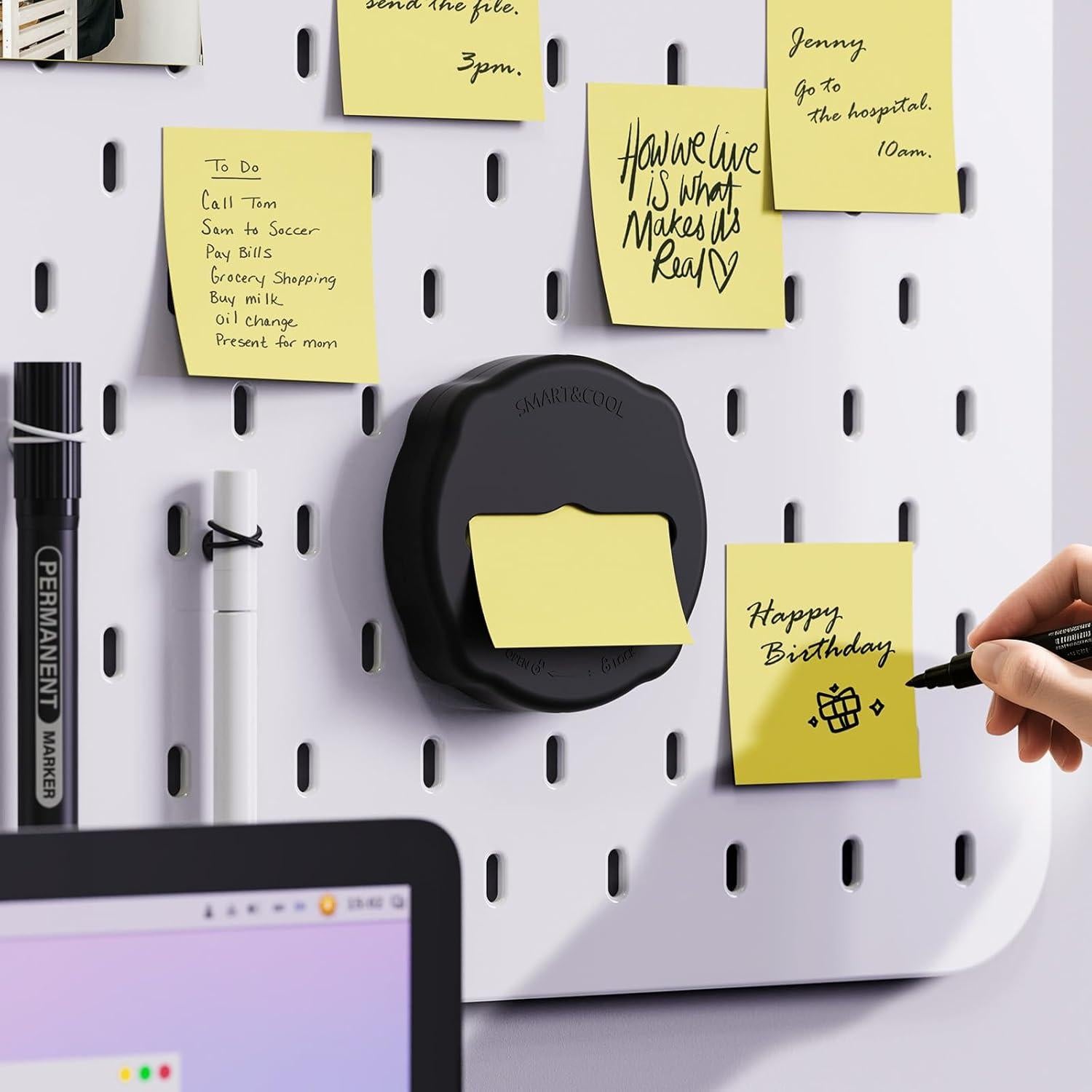 Dispensador Magnético de Notas Pop-Up Smart&Cool Negro 10.9 cm