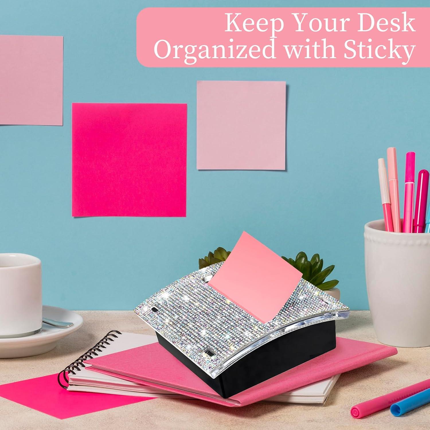 Dispensador de Notas Adhesivas Pop-Up Casehz con Strass 105x103x37mm