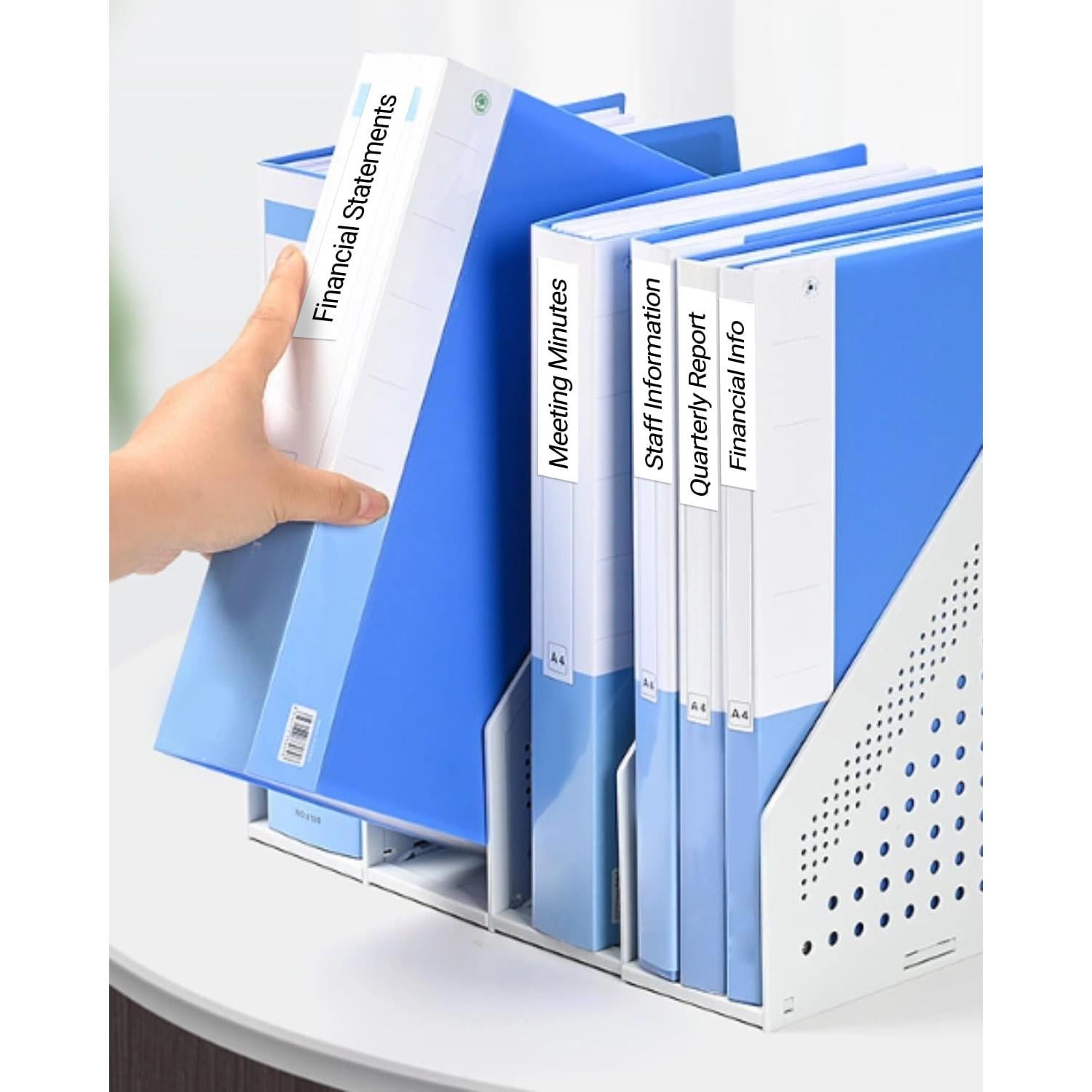 Cintas de Etiquetas BOYEEZON 4Pk Papel Blanco 12mm x 4m