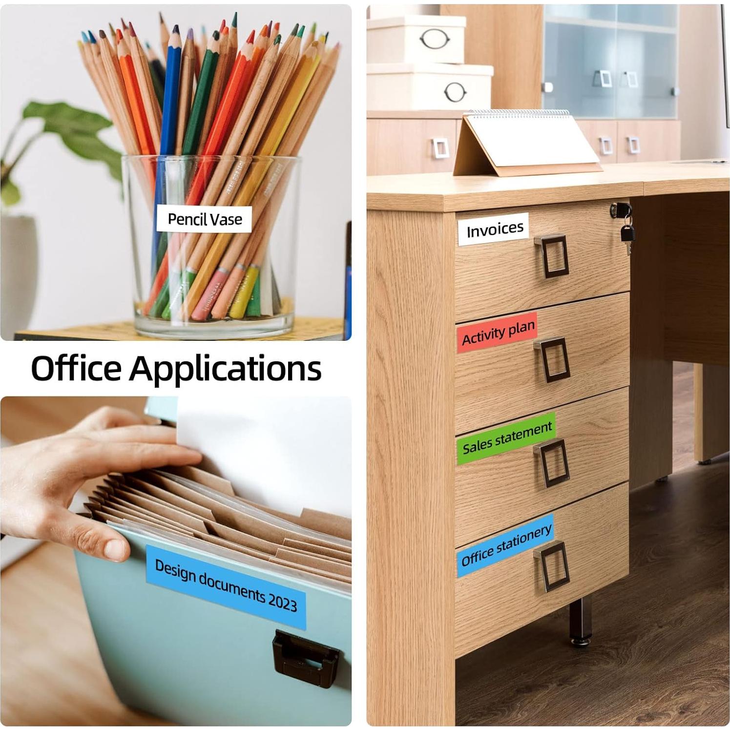 Cinta de Etiqueta 5-Pack 12mm x 4m Home Colortly Compatible Dymo