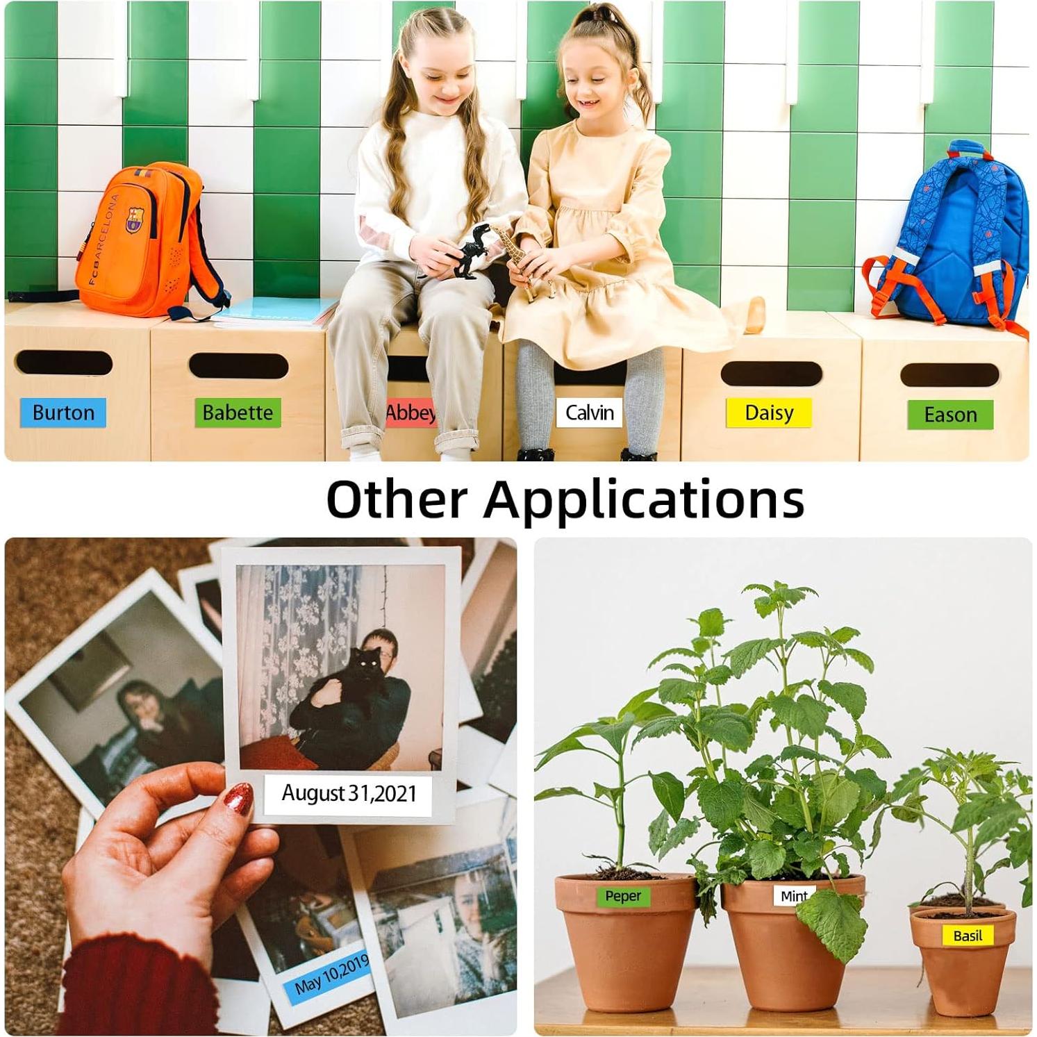 Cinta de Etiqueta 5-Pack 12mm x 4m Home Colortly Compatible Dymo