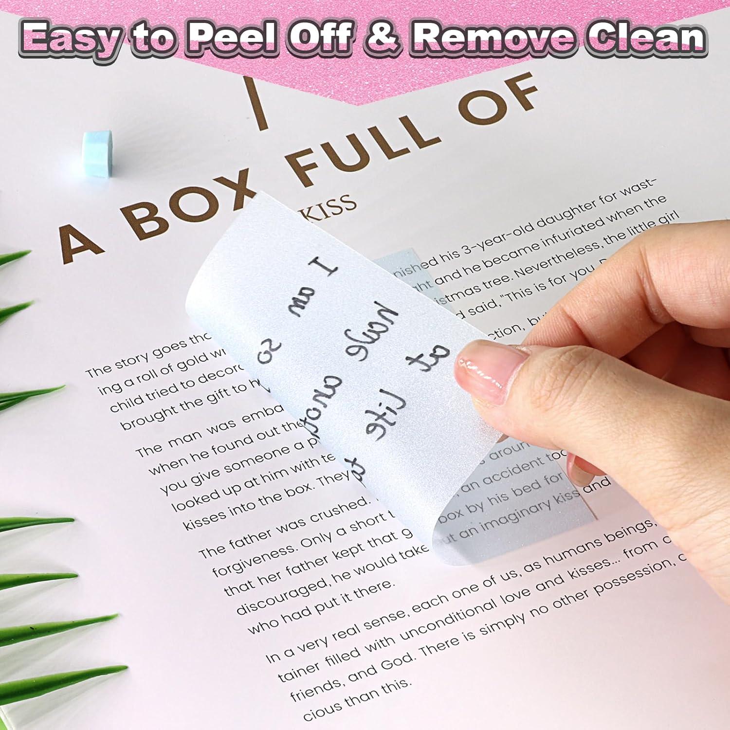 Notas Adhesivas Transparentes SYMDROMIA 3x3" Paquete 12 Colores