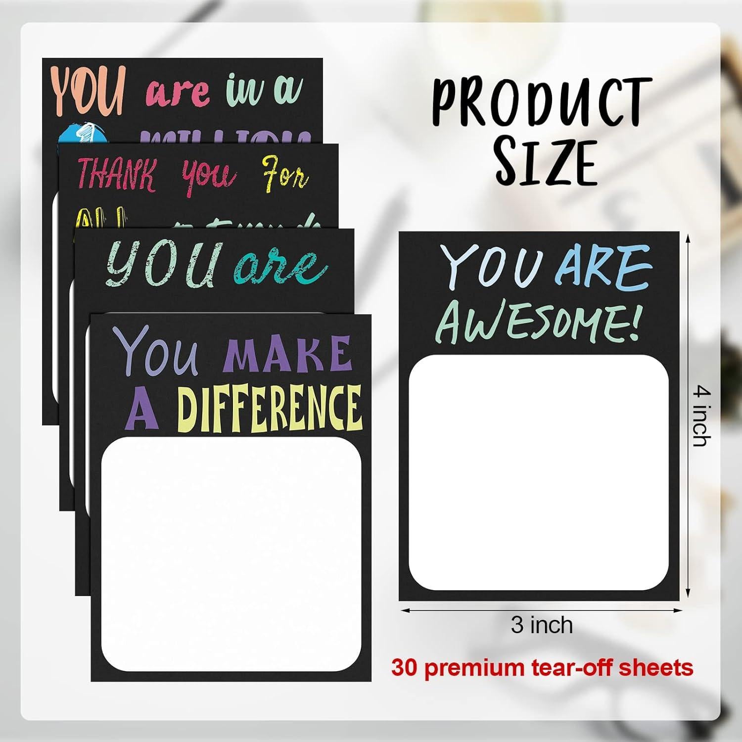 Notas Adhesivas Motivacionales Spakon 12 Pcs 7.6x10 cm