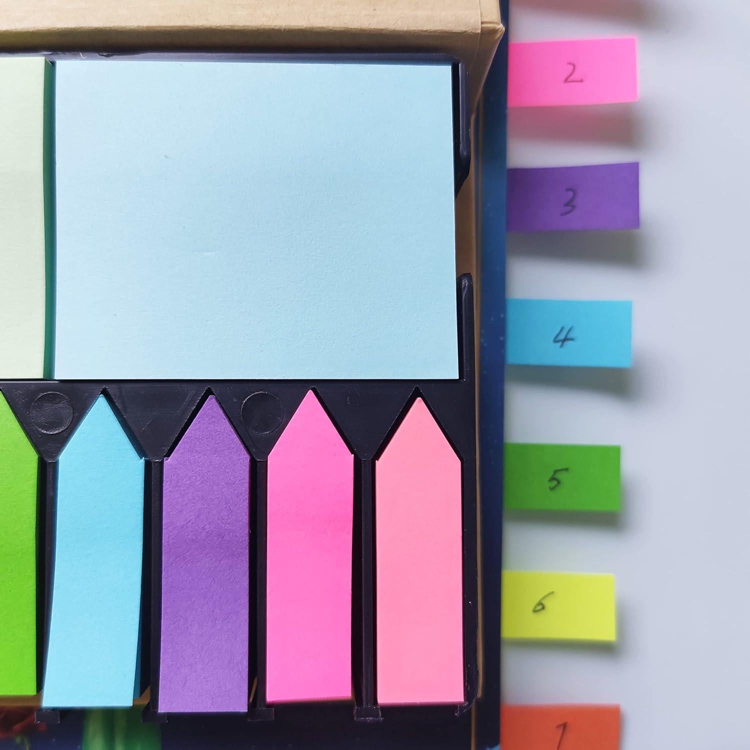 Combo de Banderas Adhesivas Flecha Multicolor BLUECC 2000 Pestañas