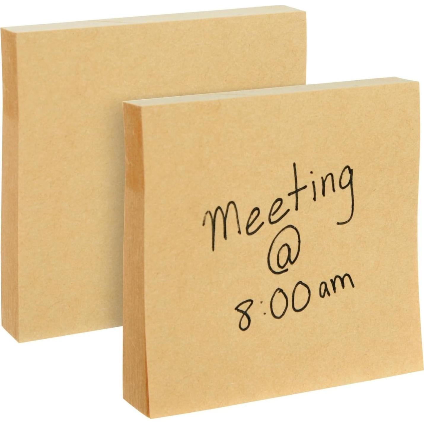 Notas Adhesivas Juvale Marrón 3x3 cm - Paquete de 6 Bloc 100 Hojas