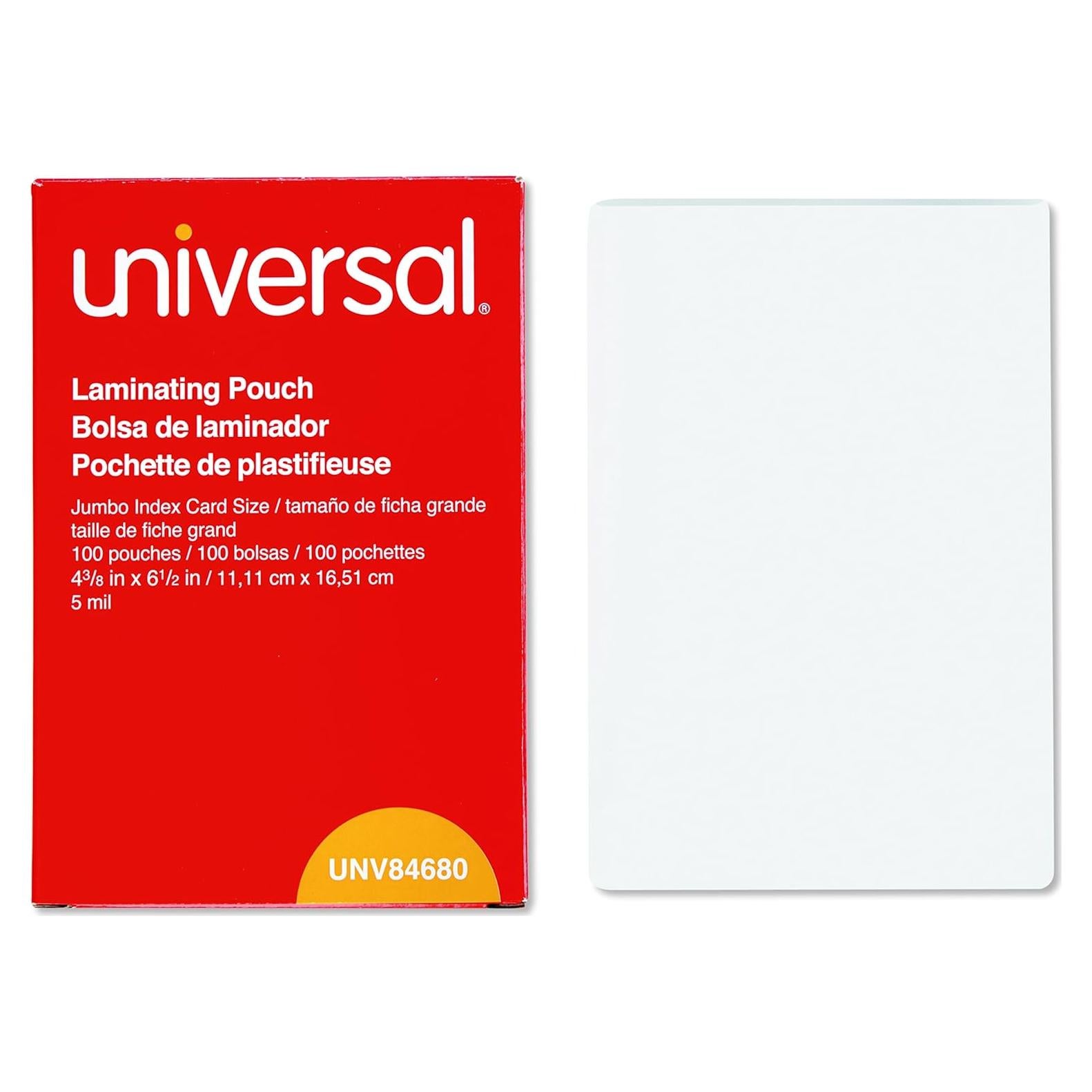 Bolsas de Laminado Transparentes Universal UNV84680 11.11x16.51 cm