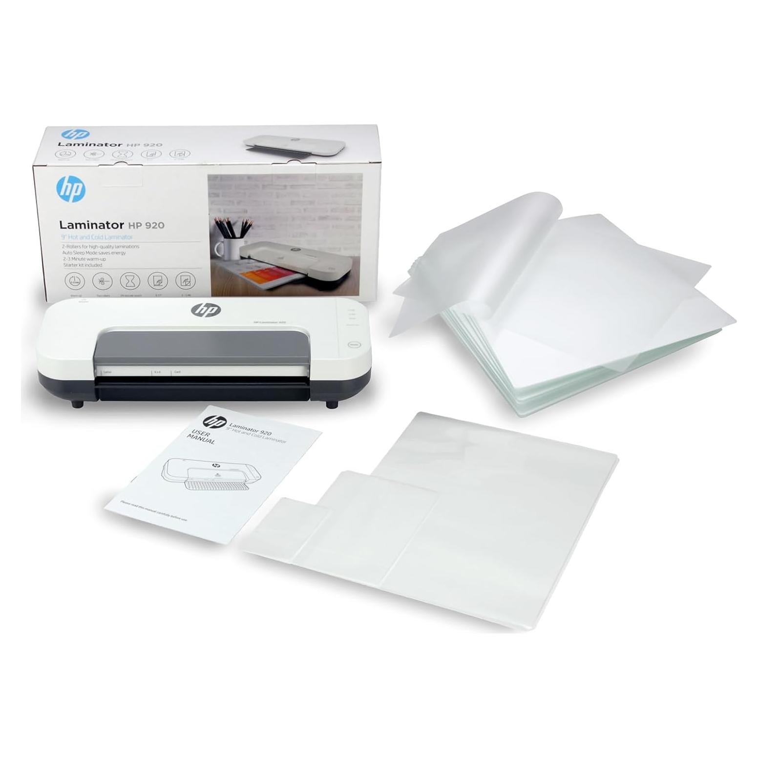 Laminadora Térmica Fría y Caliente Royal 23.37 cm con 100 Fundas